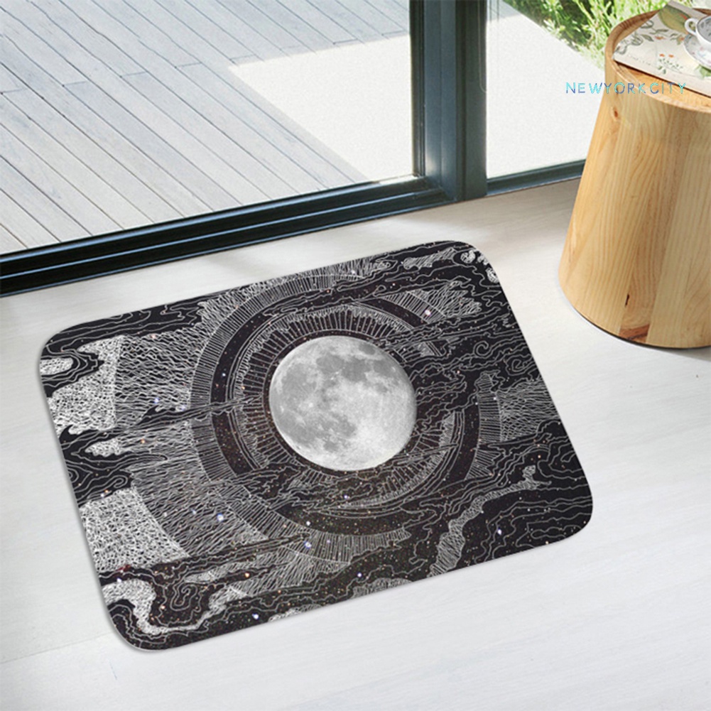 Thảm lót cửa chùi chân Chống Trượt Họa Tiết Bông Hoa / Mặt Trăng / Nụ Hôn Trang Trí Nhà Cửa