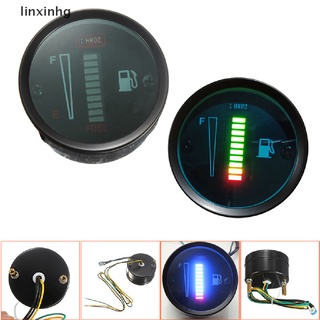 linxinhg 12V/24V Universal 52mm Car Motorcycle Fuel Level Meter Gauge 8 LED Light Display HOT SALE