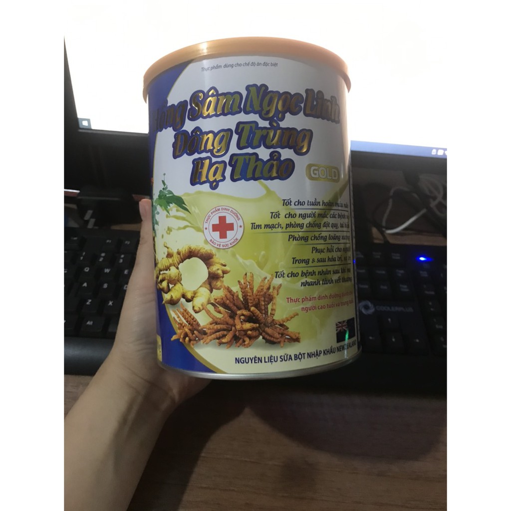 Sữa bột hồng sâm ngọc linh đông trùng hạ thảo gold