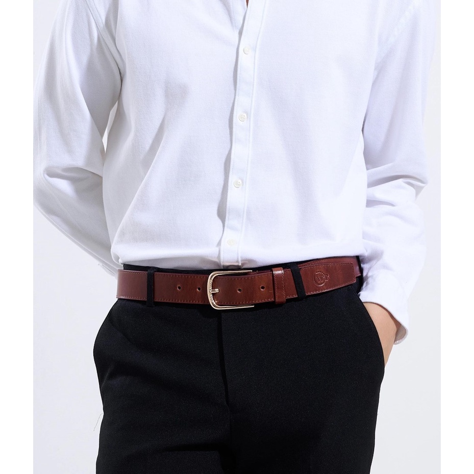 Thắt Lưng Nam Da Bò Cao Cấp Màu Nâu WT Leather PRINCE