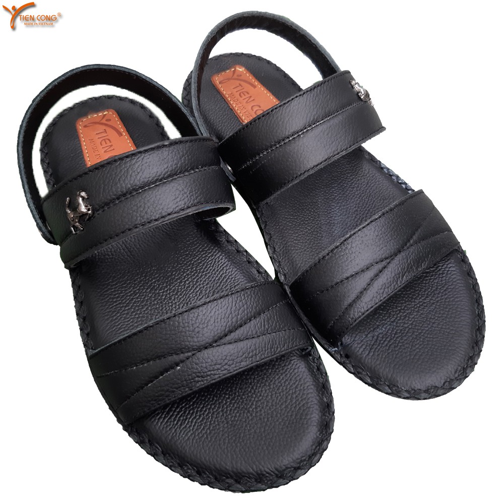 Giày Sandal Nam Quai Ngang Da Bò TIẾN CÔNG TCF1047