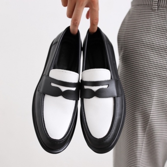 Giày Penny Loafer Black off White kiểu dáng thời trang