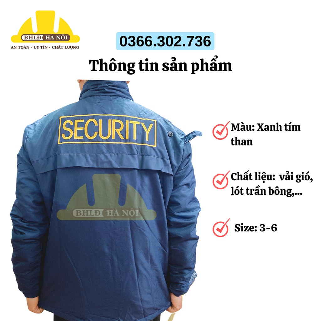 Áo khoác gió bảo vệ thêu SECURITY