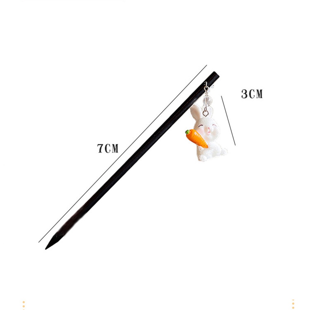 Trâm Cài Tóc Bằng Gỗ Hình Thỏ / Mèo Dễ Thương Phong Cách Cổ Điển