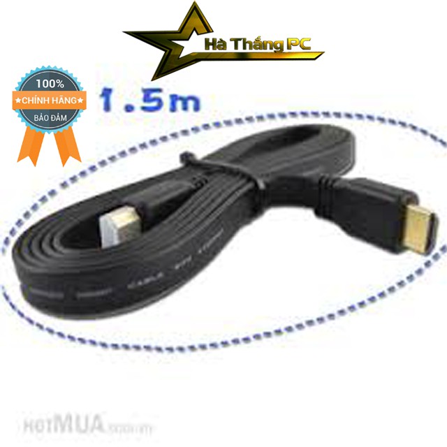 [Mã 2404EL10K giảm 10K đơn 20K] Dây HDMI 1,5M, 3M, 5M, 10M dẹt chống nhiễu