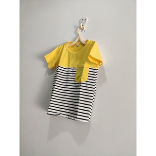 Áo thun cho bé sọc Vàng/ đỏ