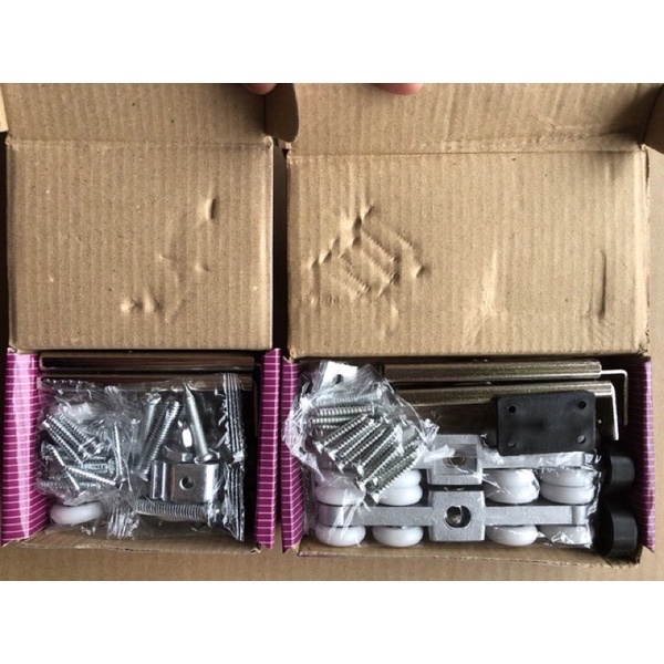 Bánh Xe Treo Con Trượt Cửa Lùa Nhôm 4 bánh, 8 bánh