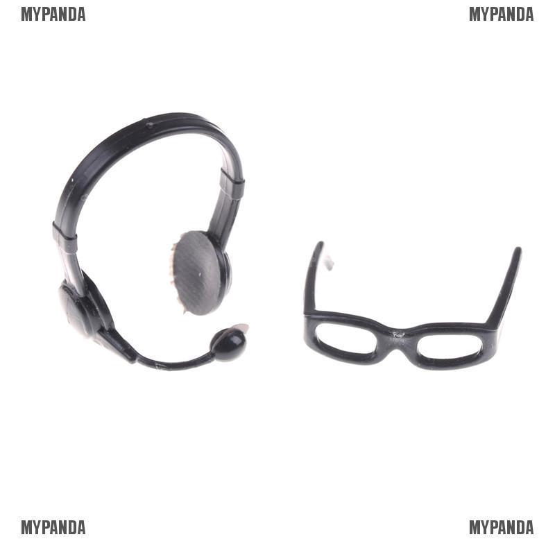 Mắt kính gấu trúc đen đồ chơi cho búp bê