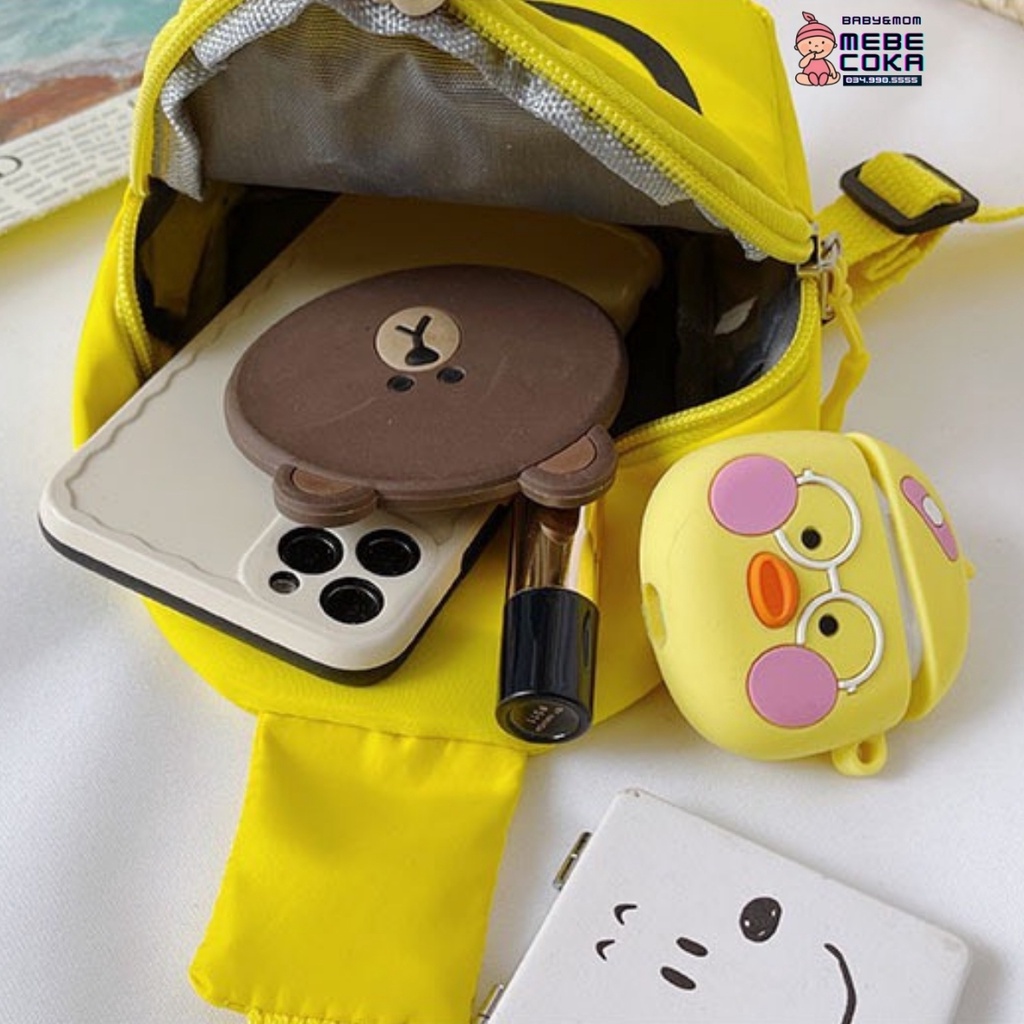 Túi đeo chéo cho bé hình mặt cười, túi trẻ em mini đi chơi – du lịch phong cách hàn quốc siêu cute, ngộ nghĩnh.