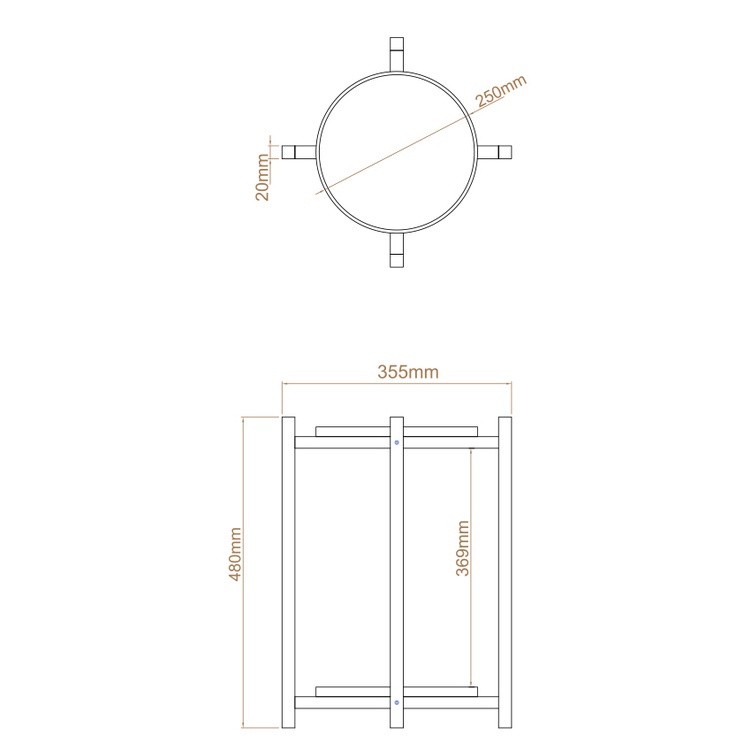 Kệ để cây cảnh trang trí APF đôn tròn kê chậu hoa trong nhà, phòng khách chất liệu chắc chắn, bền đẹp KS003