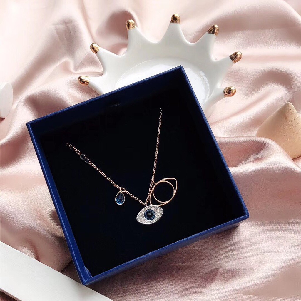 [New product] Swarovski DUO necklace short collarbone chain jewelry for women as a gift for girlfriend S925 silver