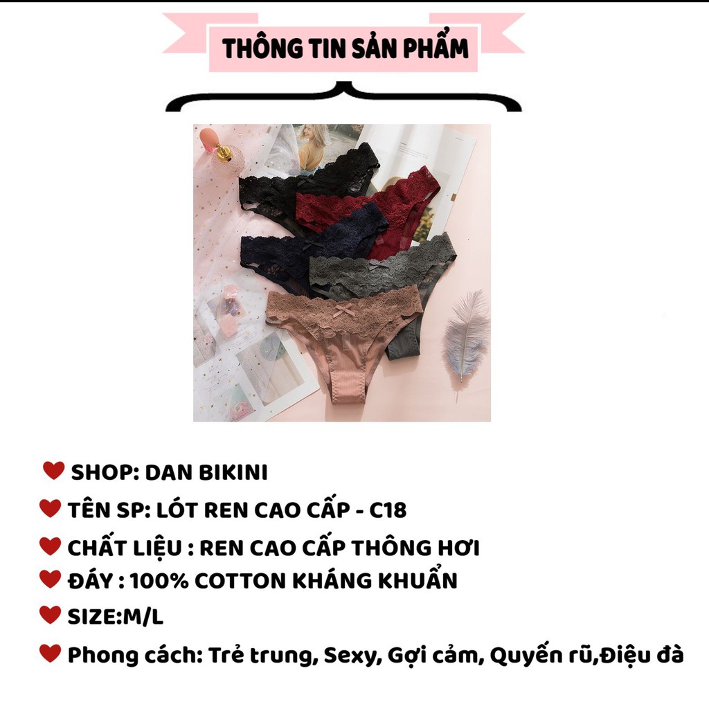 Quần Lót Nữ ❤️FREESHIP❤️ Quần Lót Ren Sexy Lọt Khe Cao Cấp Thông Hơi Quyến Rũ Gợi Cảm Mềm Mại Mã C18 | BigBuy360 - bigbuy360.vn