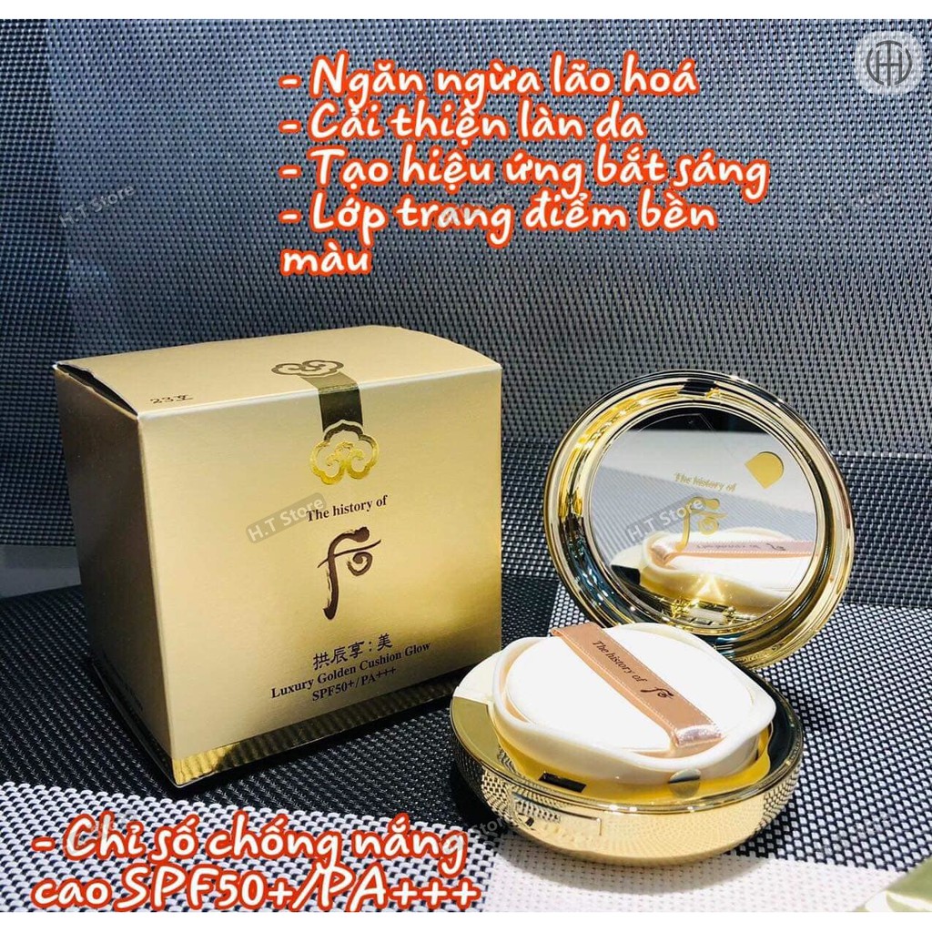 Phấn nước Whoo Luxury Golden Glow Cushion SPF50+/PA+++ | BigBuy360 - bigbuy360.vn