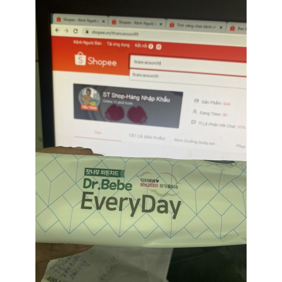 Khăn,giấy Ướt Đa Năng Tẩy Trang Dr.Bebe EveryDay Hàn Quốc 100 Miếng