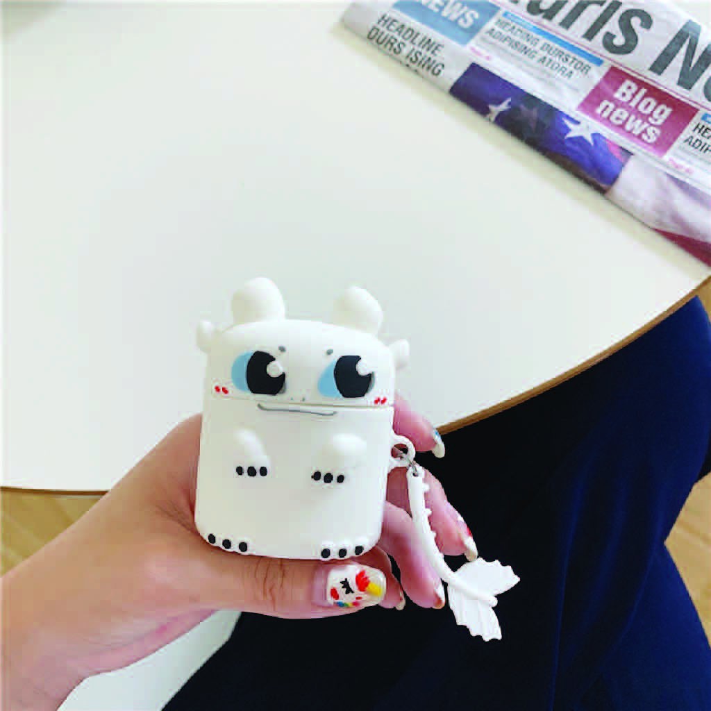 Airpods Case ⚡ Freeship ⚡ RỒNG CUTE Case Tai Nghe Không Dây Airpods 1/2/i12/PRO - Tuấn Case 75