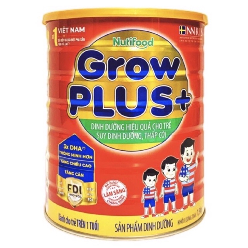 Sữa Bột GrowPlus Đỏ Nutifood 1.5kg Date 2024