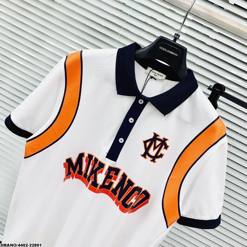 Áo Polo Mikenco Cotton Gai Dập Chữ Vạch Vai Logo Cực Sang