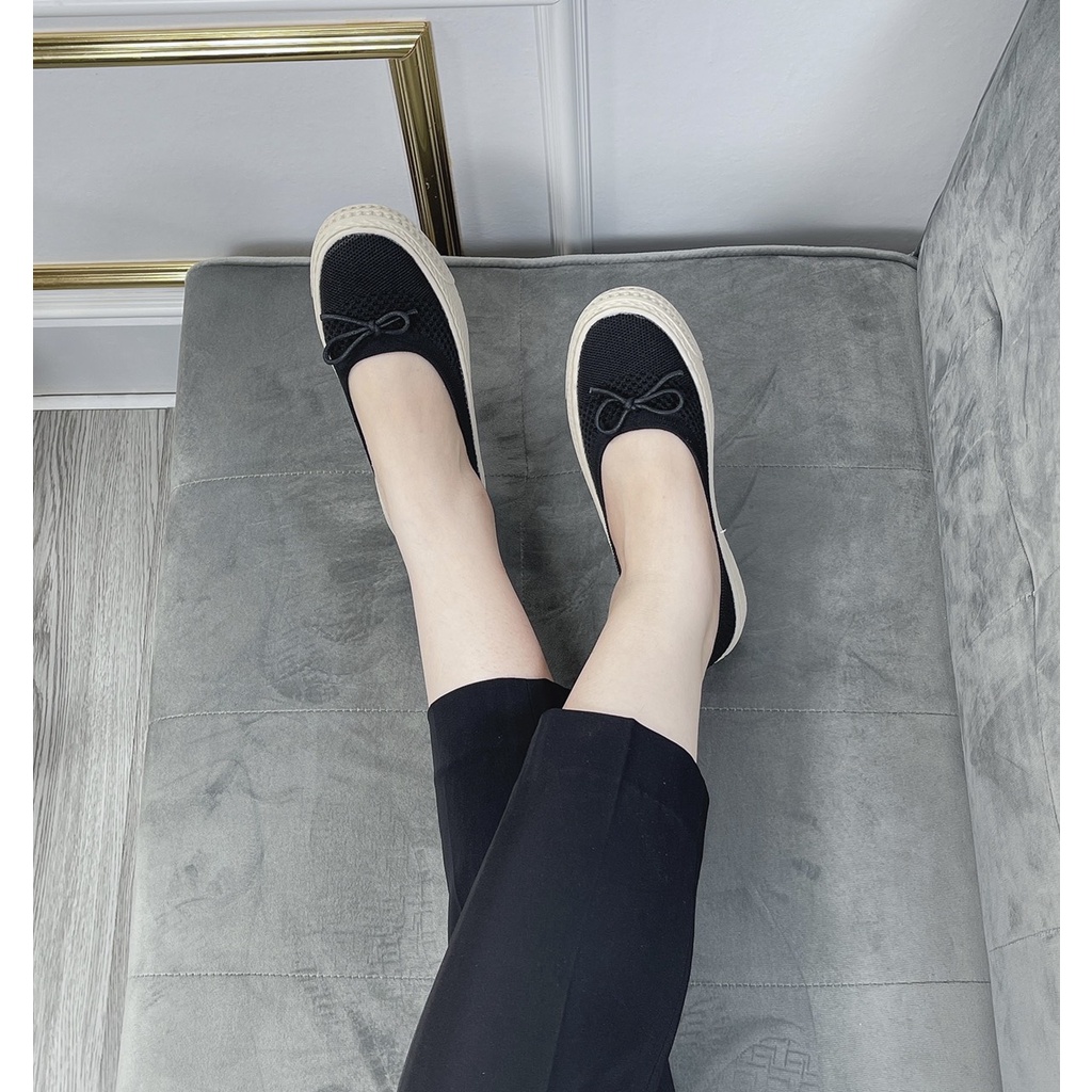 Giày lười slip on nữ, giày sục kiểu dáng thể thao độn đế 3cm hàng cao cấp chuẩn đẹp-