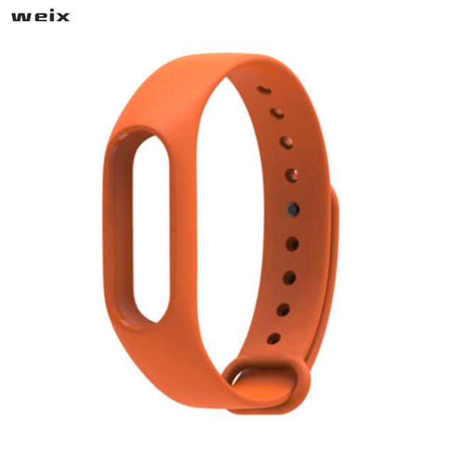 Dây Đeo Thay Thế Chất Liệu Silicon Màu Trơn Thời Trang Cho Xiaomi Mi Band 2