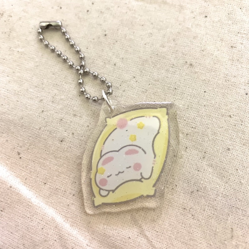 GLITTER KEYRING | BOBAE Pillow glitter keyring - Móc khóa Bobae lấp lánh - keychain móc điện thoại sổ - Hàn quốc