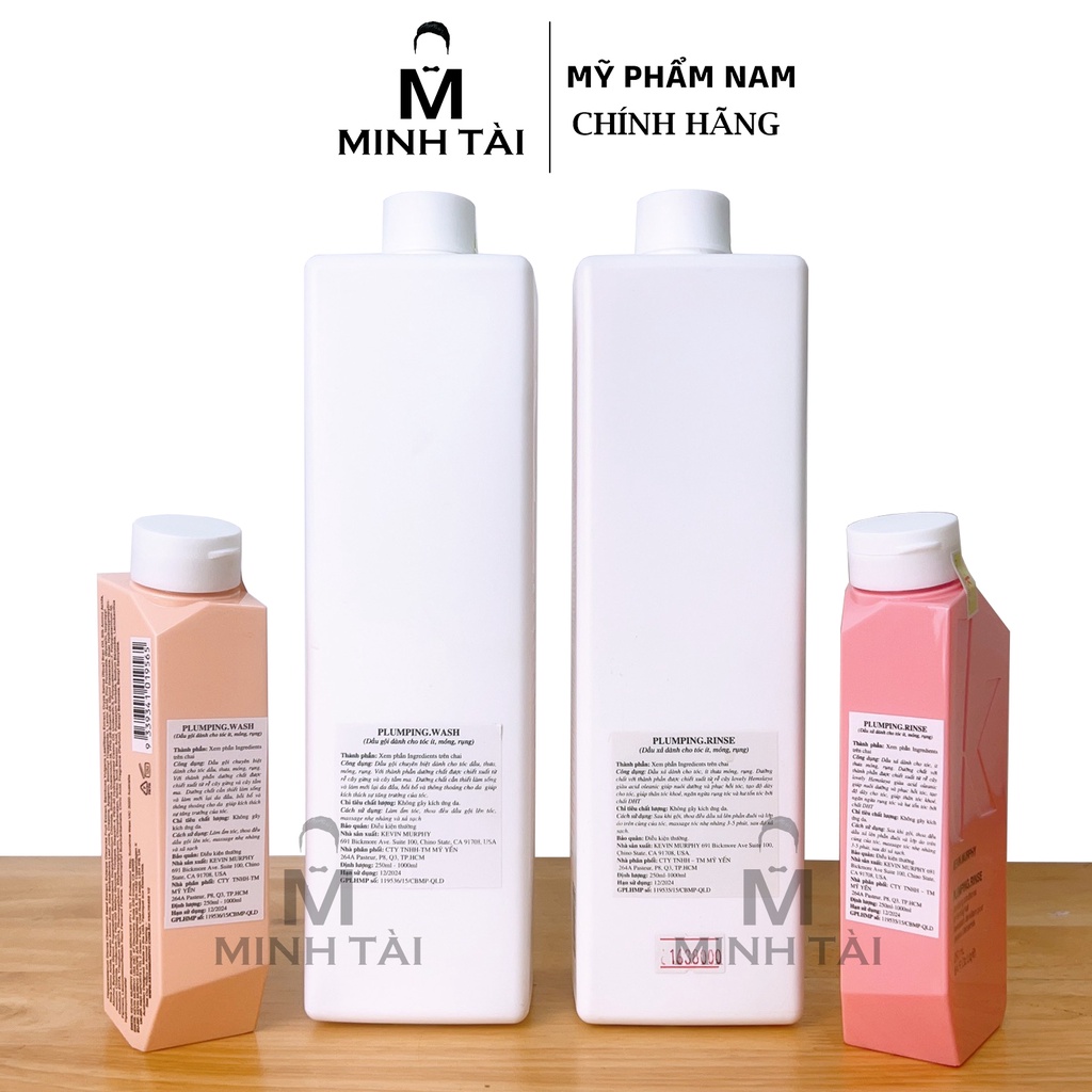 Cặp gội xả Kevin Murphy Plumping - Hàng chính hãng, giúp tóc mọc nhanh hơn