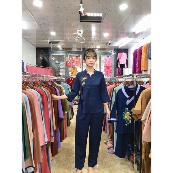 ĐỒ BỘ ĐI CHÙA, MẪU NGÔI SAO VẢI LỤA