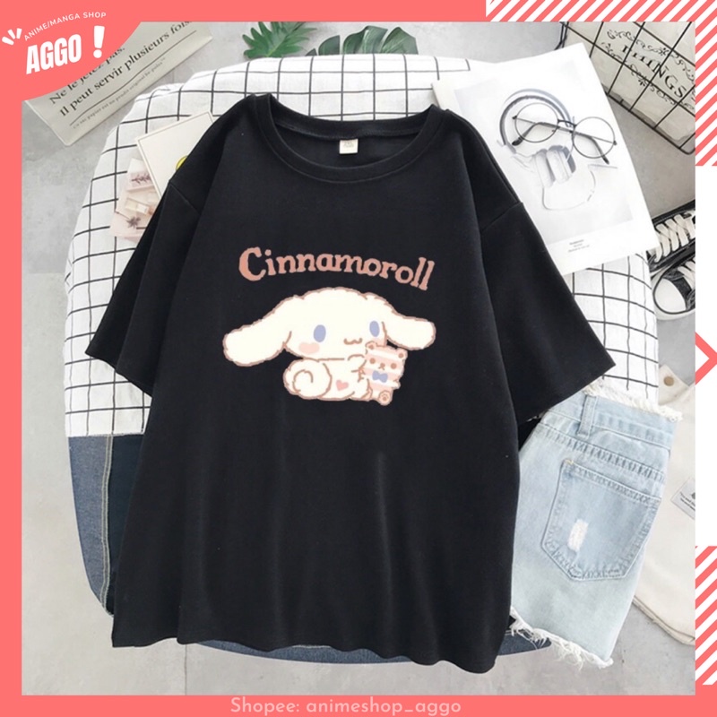 Áo Thun Hoạt Hình Cinnamoroll Phong Cách Nhật Bản Dễ Thương Cho Nữ