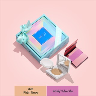 PHẤN NƯỚC M.O.I HỒ NGỌC HÀ TẶNG KÈM GIẤY THẤM DẦU