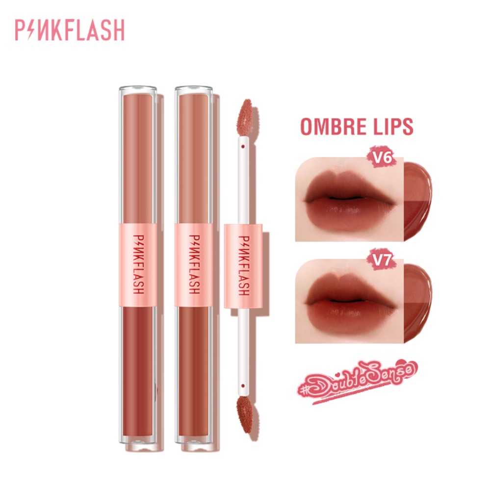 Son Môi Dạng Lỏng Thiết Kế 2 Trong 1 Hiệu PINKFLASH Màu Đẹp Tự Nhiên