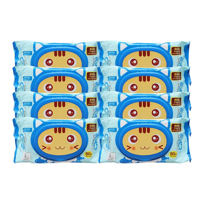 COMBO KHĂN ƯỚT AGI 80 TỜ KHÔNG MÙI