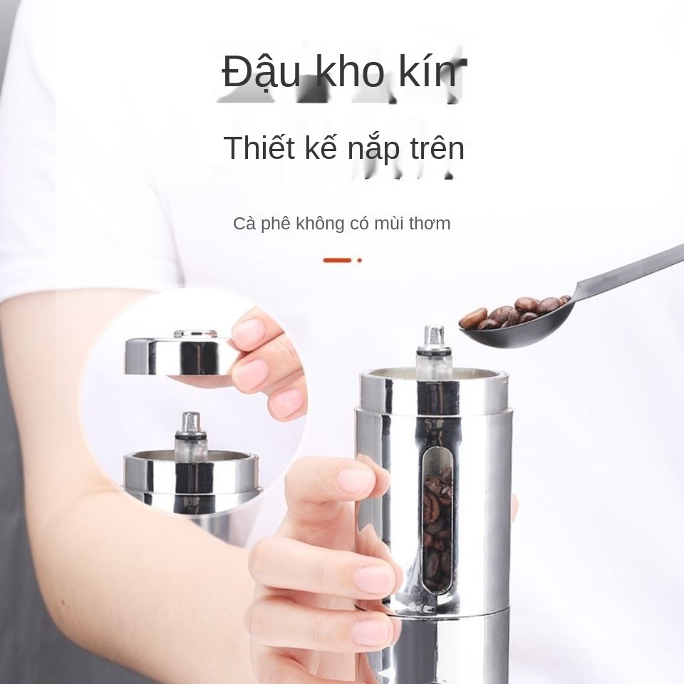 ✁Máy xay cà phê quay tay hạt espresso đen gia đình bằng pha