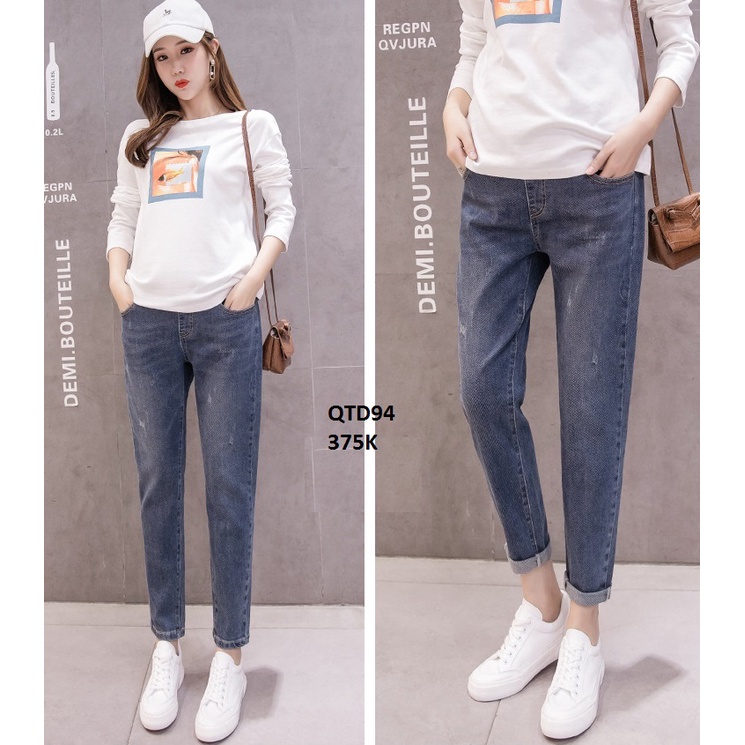 Quần bầu baggy jeans sành điệu QTD94