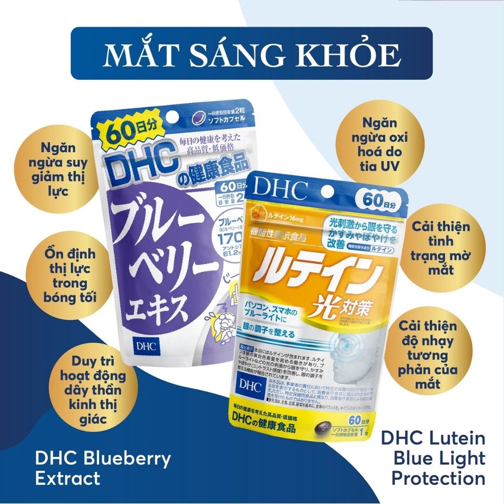 Viên Uống DHC Lutein Blue Light Protection Chống Ánh Sáng Xanh 30 Ngày 30 Viên - Khongcoson