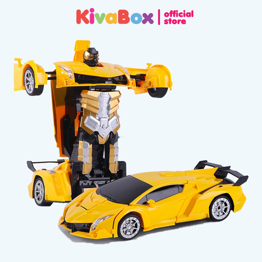 Ô tô điều khiển từ xa biến hình robot KIVABOX, nhựa ABS bền bỉ, chịu được va đập