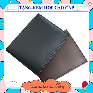 Ví nam tặng kèm hộp đẹp thời trang | bóp da nam kiểu ngang có ngăn kéo khóa | vt18 bagshop01