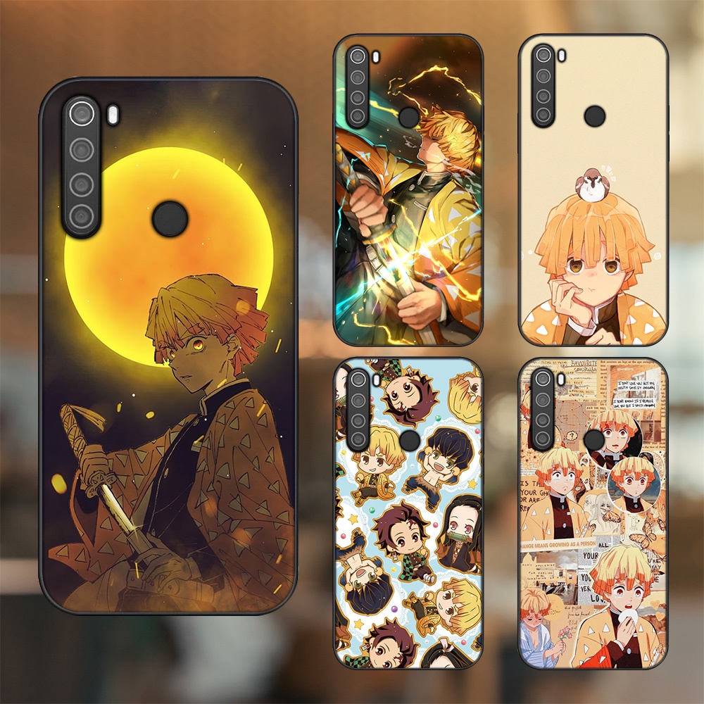 Ốp lưng Xiaomi Redmi Note 8 viền đen in hình Zenitsu Kimetsu no Yaiba