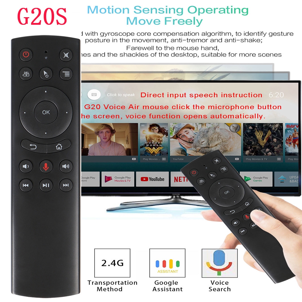Chuột không dây G20 5.4 nút điều khiển bằng giọng nói cho Android TVBOX YouTube