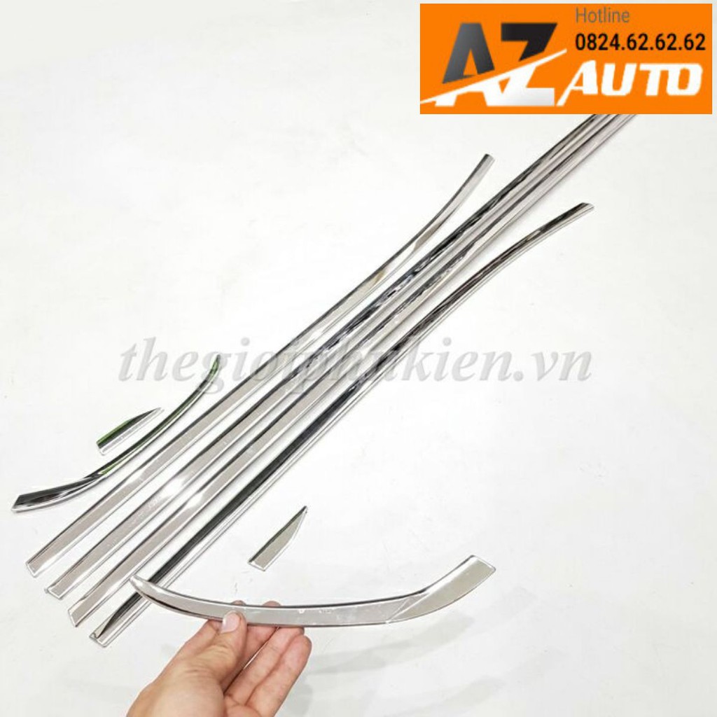 Nẹp Chân Kính Vinfast Fadil Inox Cao Cấp Loại 1 Có Phần Cong Kính Phía Sau