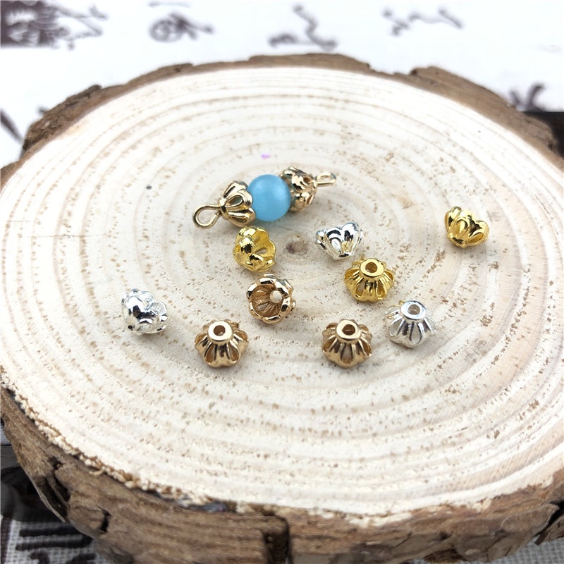 5 phiến chụp hạt đệm hạt nguyên liệu làm trâm làm trang sức cổ trangc osplay cổ phục có màu KC (NL0832)