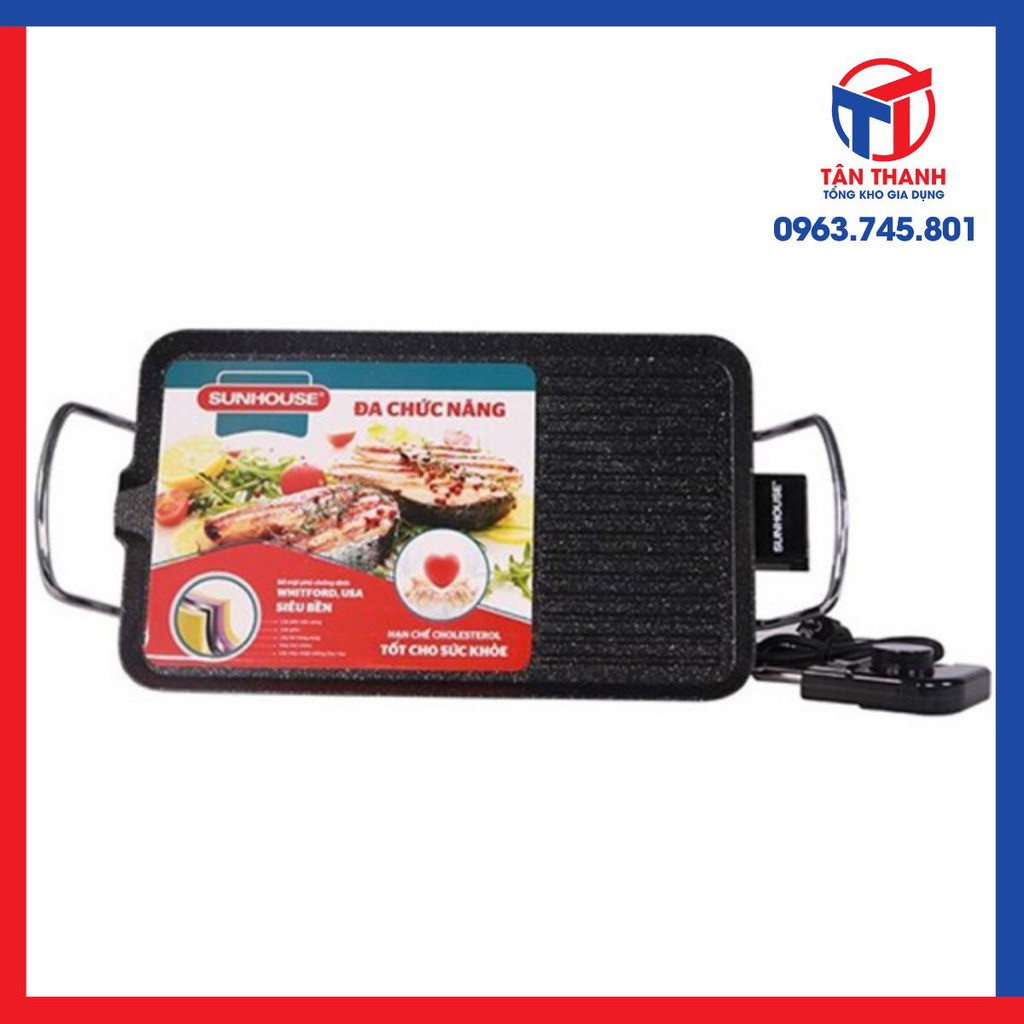 Bếp nướng điện ko khói Sunhouse công suất lớn chống dính cực tốt