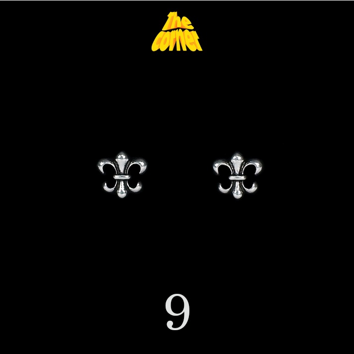 Bông tai Chrome Heart Titan khuyên mạ bạc không gỉ