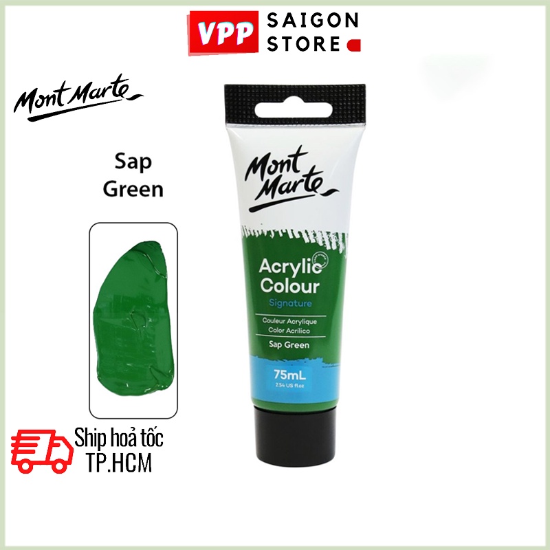 Màu Acrylic Mont Marte 75ml - Sap Green - Acrylic Colour Paint Signature 75ml (2.54oz) - MSCH7526