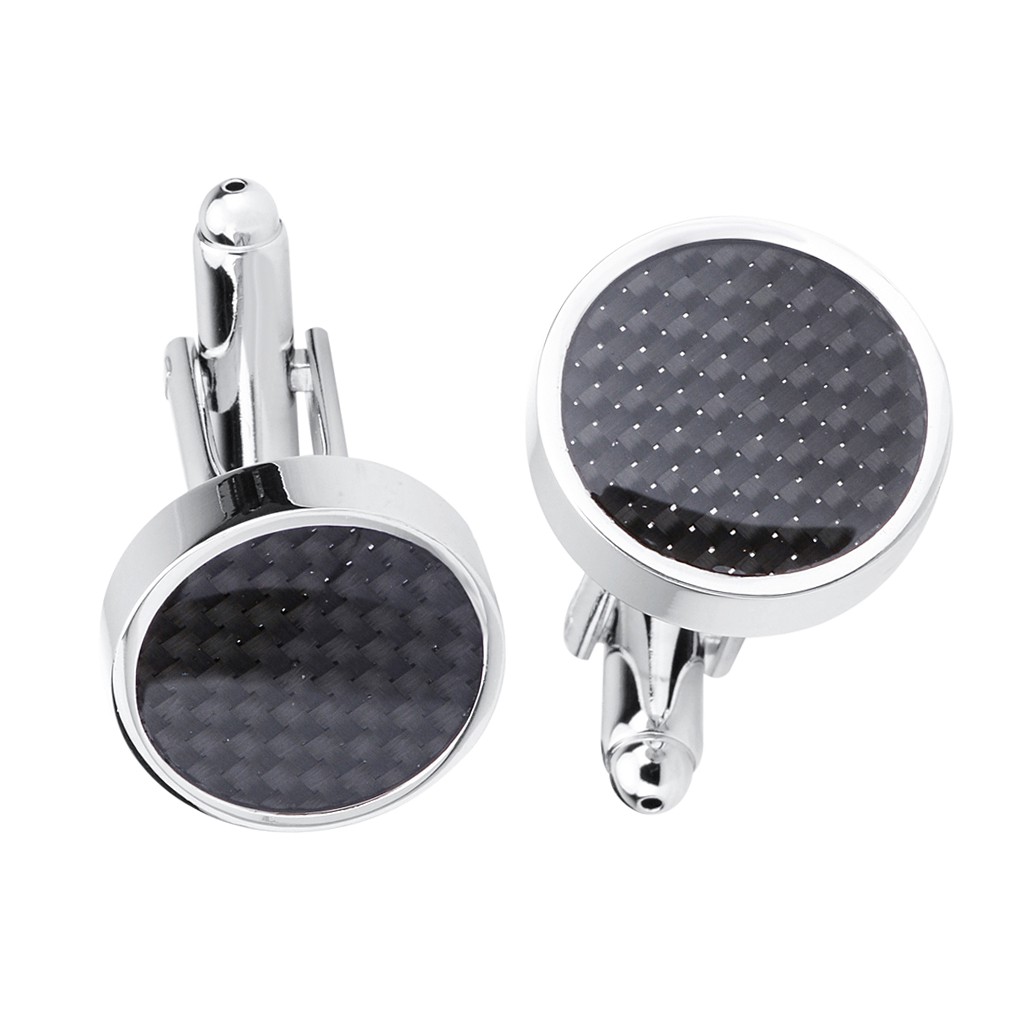 1 Cặp Khuy Măng Sét Tuxedo Tròn Màu Đen Thời Trang Công Sở Cho Nam Chiwanji2