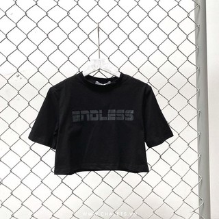 Áo croptop in chữ nữ ENDLESS