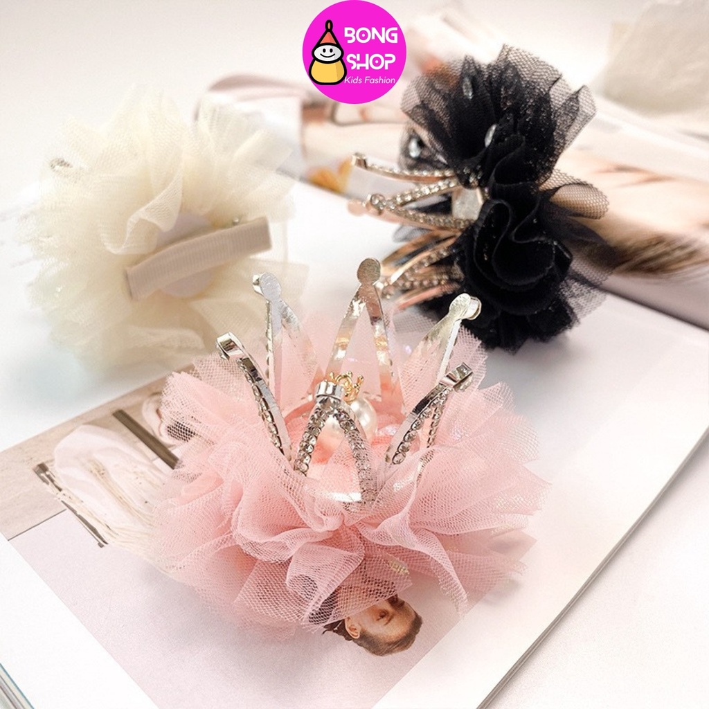 kẹp tóc hình vương miện công chúa dễ thương cho bé