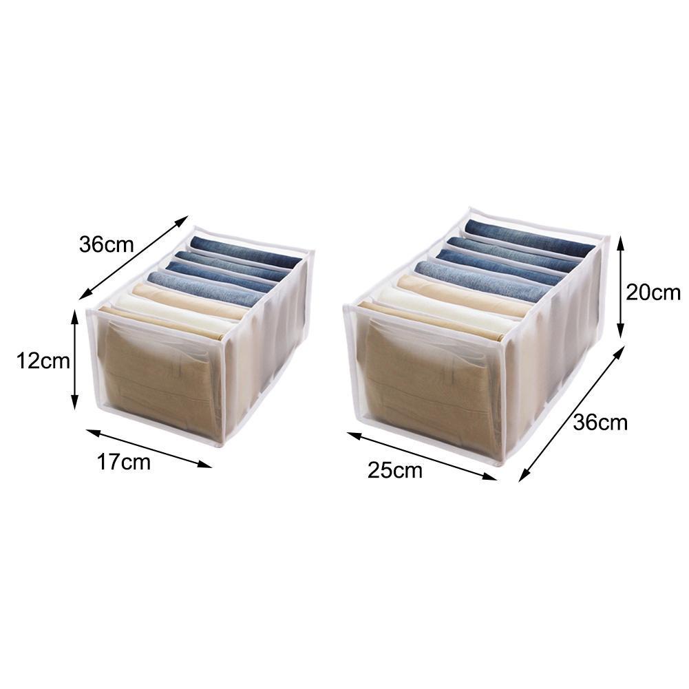 Hộp Đựng Quần Áo Chia Ngăn Chất Liệu Vải Lưới Có Thể Sạch Tiện Quần Chồng H5M0 Áo Xếp Tủ Giặt B9E6