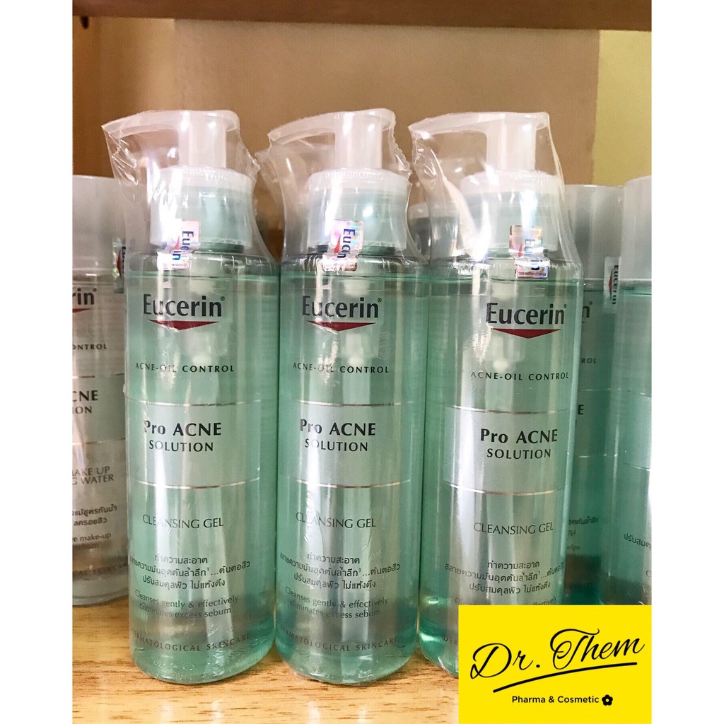 Sữa Rửa Mặt Eucerin Cho Da Dầu Mụn - Eucerin Pro ACNE Solution Cleansing Gel 200ml và 400ml Proacne- Dr Thêm | BigBuy360 - bigbuy360.vn