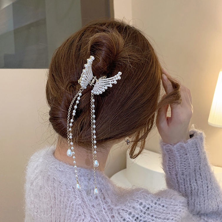 Kẹp Tóc Hình Bướm Phối Tua Rua Phong Cách Hàn Quốc Thời Trang 2022