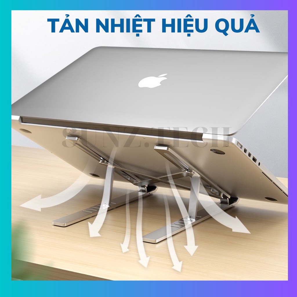 Giá đỡ laptop, macbook, ipad N3 bằng NHÔM CAO CẤP, kệ đỡ máy tính tản nhiệt, gấp gọn, chịu lực siêu tốt