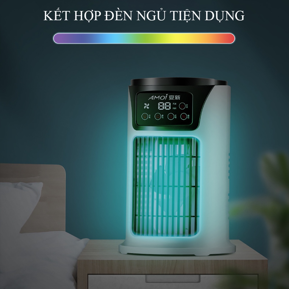 Quạt phun sương mini - Quạt hơi nước để bàn văn phòng điều hòa không khí làm mát siêu nhanh. Bảo hành 2 năm toàn quốc.